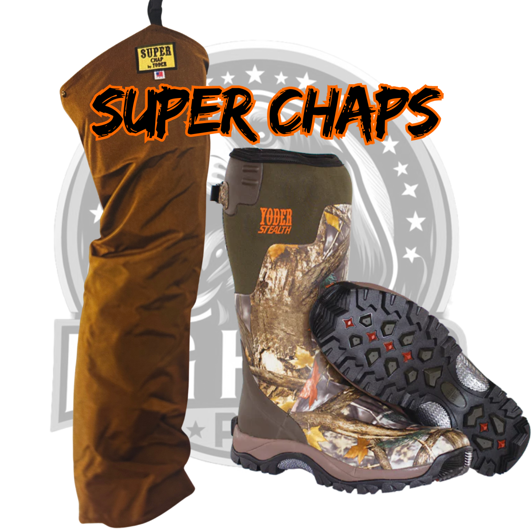 Yoder Super Chaps on Yoder Stealth Boots (Waders)